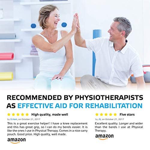 image for Sport2People Stretching Strap for Yoga and Rehabilitation – 2 Free E
