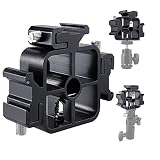3 Triple Cold Shoe Mount Umbrella Holder Camera Speedlite Mount Holder Adjustable Hot Shoe Mount Flash Bracket for Speedlight, Led Lights, LED Monitors, Microphones, Audio Recorder & Studio Flash