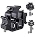 FOTYRIG 3 Triple Cold Shoe Mount Umbrella Holder Camera Speedlite Mount Adjustable Hot Shoe Mount Flash Bracket for Speedlight, Led Lights, LED Monitors, Microphones, Audio Recorder & Studio
