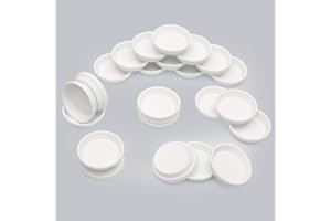 FCFKUK 24pcs Terra Cotta Saucer, 3.2-inch Small Mini Clay Pots Tray, Suitable for 3inch, 2.5inch, 2inch Succulents Nursery Pots(White)