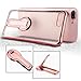 iPhone 7 Plus Case with Kickstand, iPhone 8 Plus Stand Case, 360 degree Rotatable Stand Cute Plating Soft Full Body Cover Protective Case For Girls, Women For Apple iPhone 7 / 8 Plus - Rose Gold