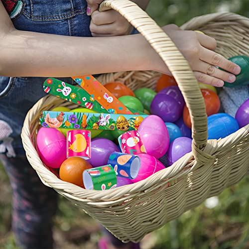 Koogel 48 Stk. Ostern Schnapparmband Bunte Ostereier Klatscharmband für Kinder Mitgebsel Kindergeburtstag Ostern Mitbringsel Geschenke Jungen Mädchen Party Geburtstag