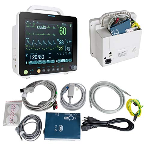 IXAER Multi-Parameter 12 Inch Vital Sign Patient Monitor Machine - USA Shipping - Thumbnail 6