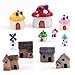 Zealor 12 Pieces Miniature Fairy Garden House and Terrarium Mushroom Fairy House Statue