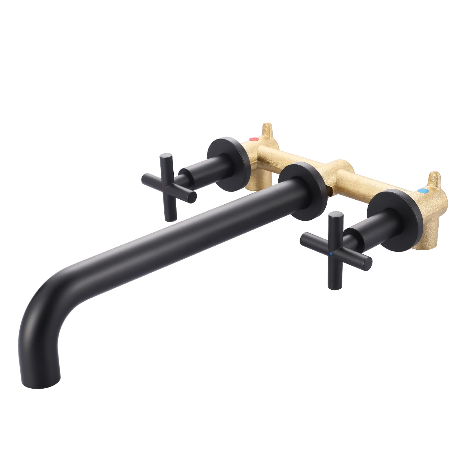 Wall Mount Tub Filler Matte Black, ARCORA Bathtub