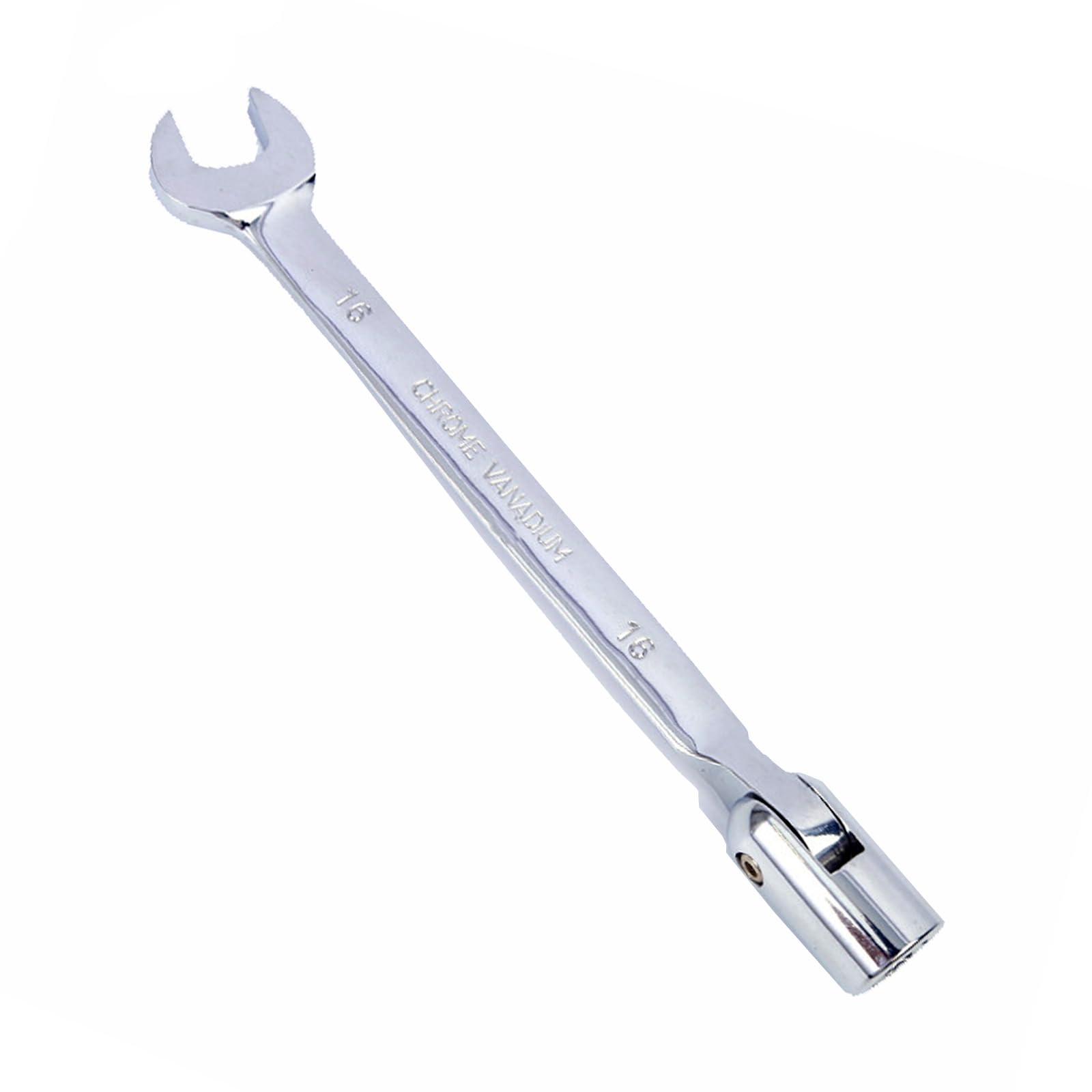 Vokenforu 16mm Socket Spanner, Ratchet Combination Wrench, Hardened Chrome Vanadium Steel Open End Spanner Metric