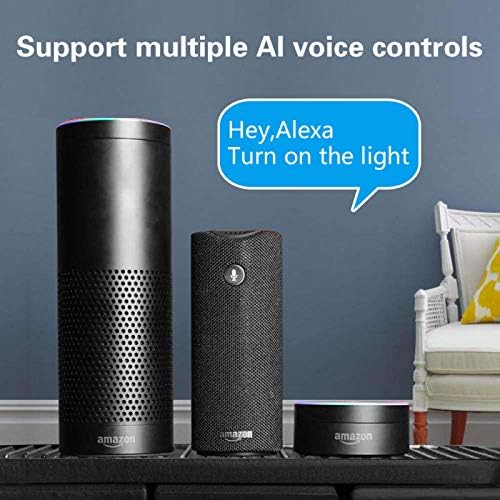 DXSS Eweilian Smart WiFi Socket 16a Alexa Socket Smart Home Socket Enchufe para Control de Voz Amazon EchoGoogle Home Trabaja con Alexa Google Home