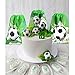 CIEOVO 12 Pack Soccer Party Favor Goodie Bags, Treat Gift Drawstring Bag Football Backpack Birthday Party Decoration Supplies for Baby Shower Birthday Party