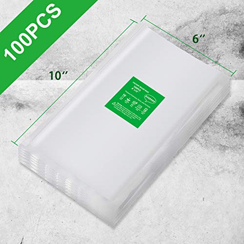 Vacuum Sealer Bags,Food Sealer Bags,100 Pint 6 x 10\