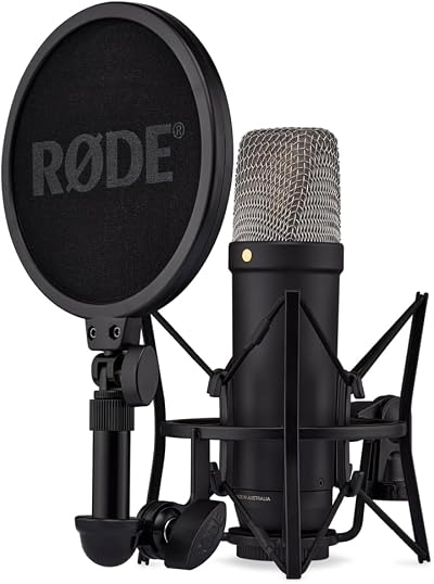 RØDE NT1 5th Gen Large-Diaphragm Studio Condenser Mic with XLR USB Shock Mount
