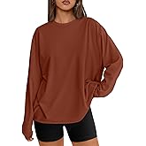 Trendy Queen Womens Spring Tops Oversized Long Sleeve T Shirts 2026 Basic Tee Fall Casual Workout Y2K Clothes