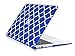 TopCase Quatrefoil / Moroccan Trellis Royal Blue Ultra Slim Light Weight Rubberized Hard Case Cover for Macbook Air 13