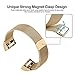 iGK Milanese Replacement Bands Compatible for Fitbit Charge 2, Stainless Steel Metal Bracelet with Unique Magnet Clasp Gold Small