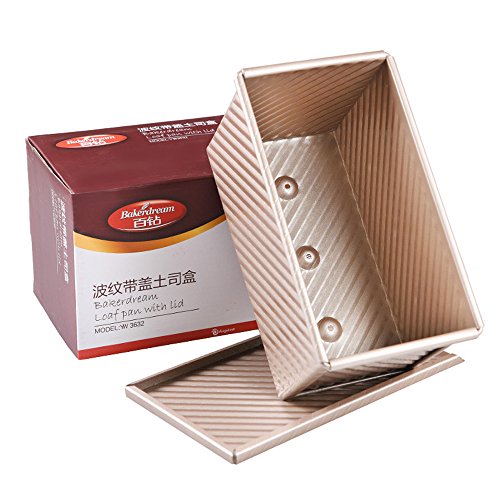 Bakerdream Bakeware Loaf Pan With Cover 8.5 x 4.8 inch Bread Toast Mold with Lid