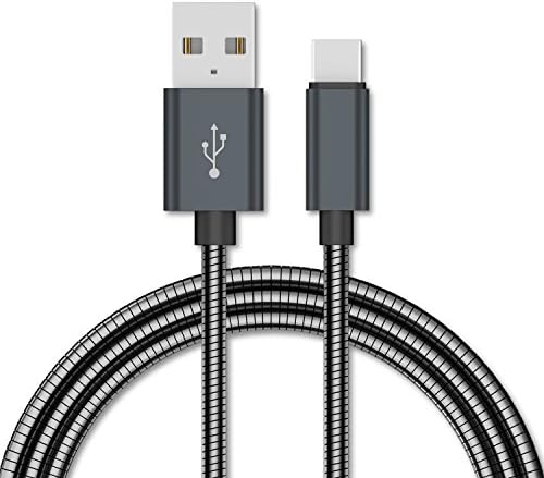 USB Type C Cable 3.3ft USB to USB C Cable Metal Braided Fast Charger Cord for Google Pixel XL 2, Samsung Galaxy S9 9 Note 8 S8 Plus,LG G5 G6 G7 V20 V30,Moto Z Z2 Force-Black