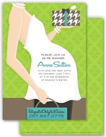 Amazon Com Boy Baby Shower Invitations Pregnant Belly Green Amazon Com Boy Baby Shower Invitations Pregnant Belly Green
