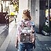 LOKASS Large Clear Backpack Transparent Multi-Pockets Backpacks/Outdoor Backpack Fit 15.6 Inch Laptop Safety Travel Rucksack with Rose Gold Trim-Adjustable Straps & Mesh Side(Rose Gold)