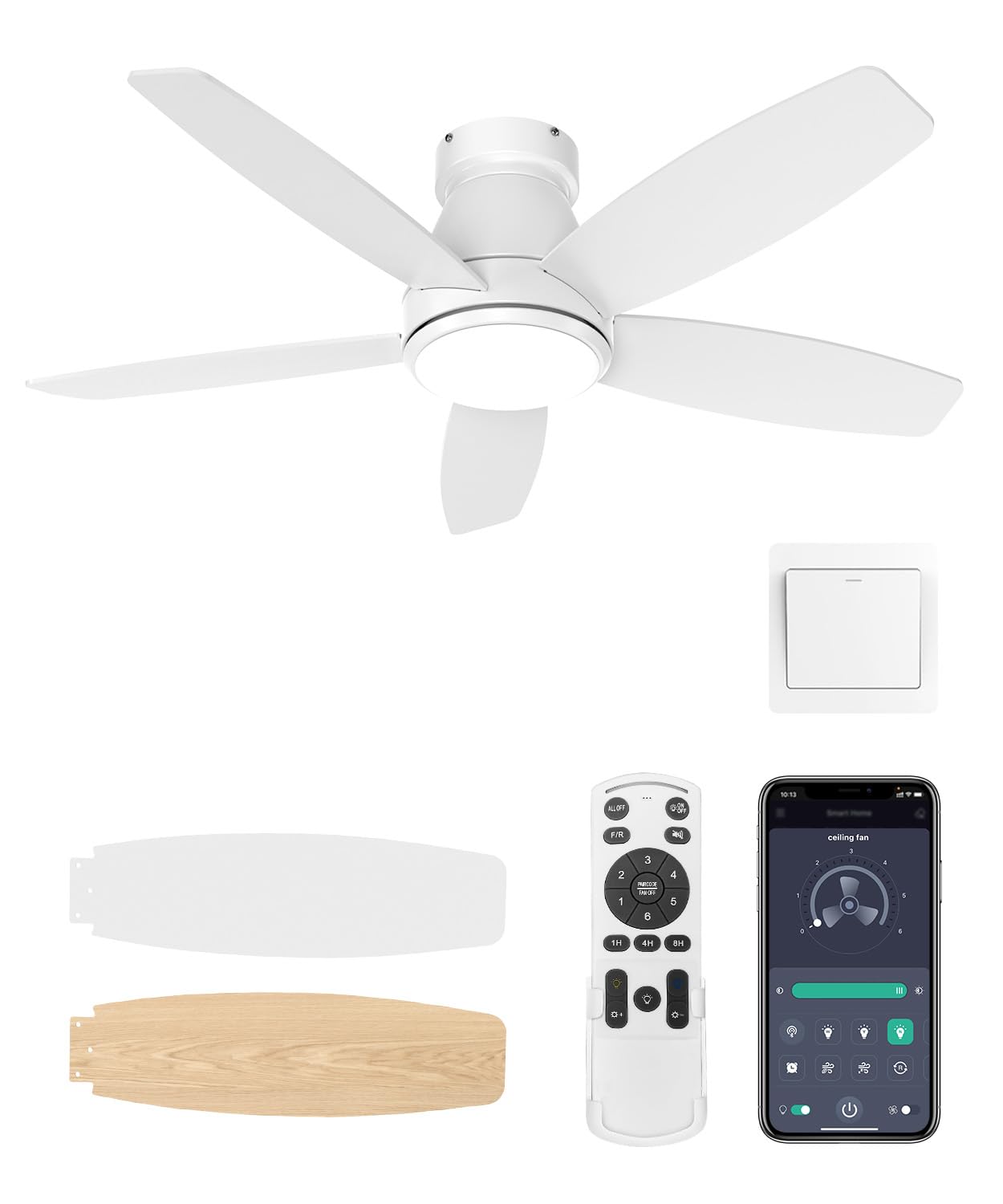 Photo 1 of AQUBT Ceiling Fans with Lights, 42 inch Ceiling Fans with Lights and Remote-1