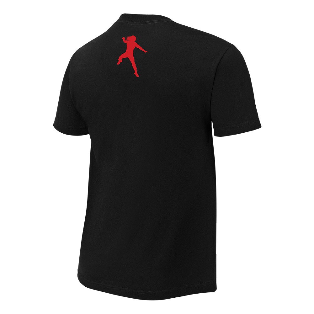 roots4creation wwe black rubber print t-shirt