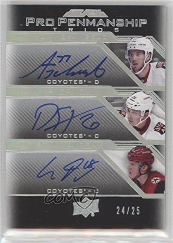 Anthony DeAngelo; Dylan Strome; Christian Dvorak #24/25 (Hockey Card) 2016-17 UD Black - Pro Penmanship Trios #PEN3-AZC