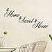 Home Sweet Home Quote Wall Decal Sticker, Creatiee Removable DIY Vinyl Wall Decor Art Mural for Living Room Bedroom Family Decor - Elegant Design & Home Warming Gift