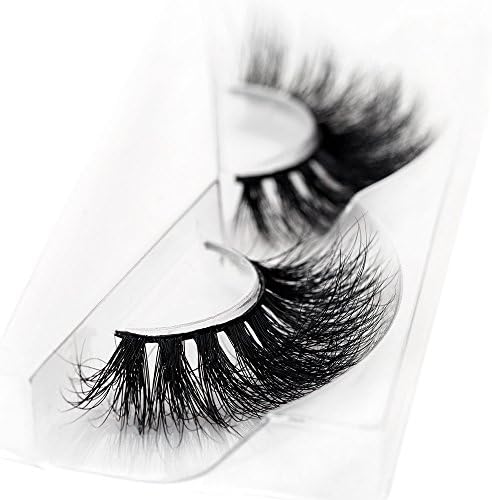 3D Mink False Eyelash 100% Handmade Strip Lashes, Pinkzio Reusable Extra Thick, Dramatic Volume Double Layer Fake Lashes 3D Faux Mink Lashes-003