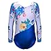 DAXIANG Long Sleeves Gymnastics Leotards for Girls Toddler Dance Leotard Blue 9-10Y