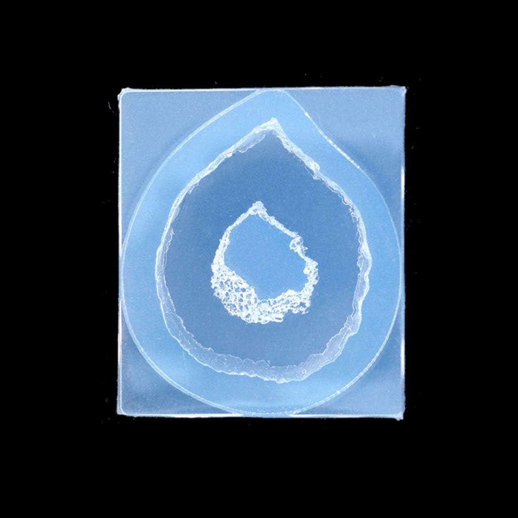 Doober Crystal Quartz Rock Cluster Geode Druzy Gem Pendant Silicone Mold Resin Jewelry Making Fantacy Gifts for Yourself Family Friends