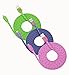 3 Pack 10ft Durable Hi-Speed Braided Flat Noodle Lightning USB SYNC Cable Charger Cord for iPhone 6, 6 Plus, 5, 5C, 5S, iPad 4, iPad Mini, Ipad Air, Air 2, iPod Touch 5th Gen, Nano 7th Gen, Support Latest IOS, 8-pin to USB - (green, purple, pink)
