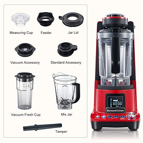 Bonsenkitchen High Speed Vacuum Blender, Multifunctional Food Processor