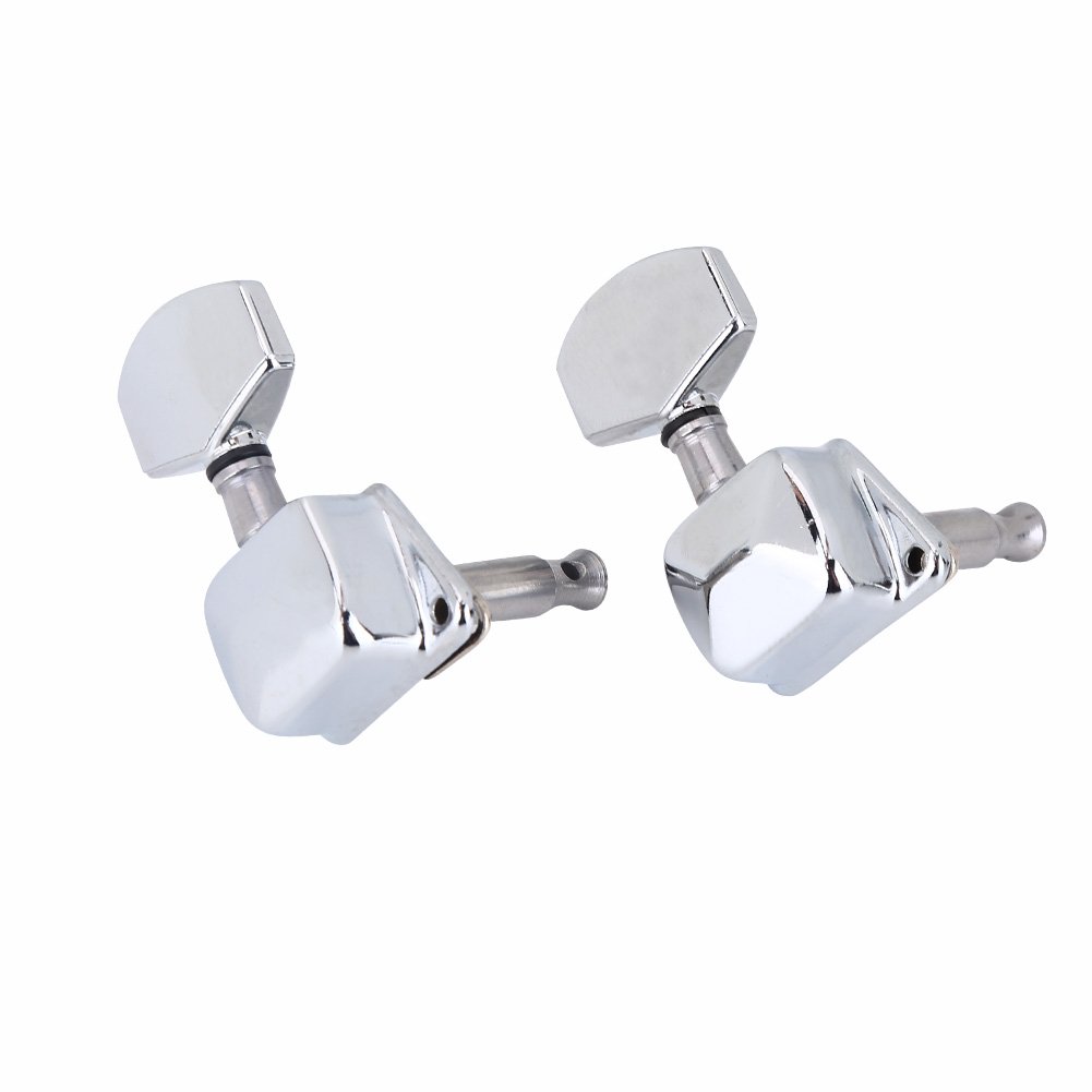 Guitar Tuning Pegs, 3R 3L Metal Construction, High Performance, Complete Set, Fast and Accurate Tuning, Ideal for Folk Guitar