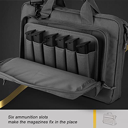 WINCENT Tactical Double Scoped Handgun Firearm Case Discreet Pistol Bag