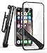 Encased iPhone X/iPhone Xs Belt Clip Case [Reveal Series] Premium Clear Back Cover with Holster Clip for Apple iPhoneX (2017 Release) Crystal Black