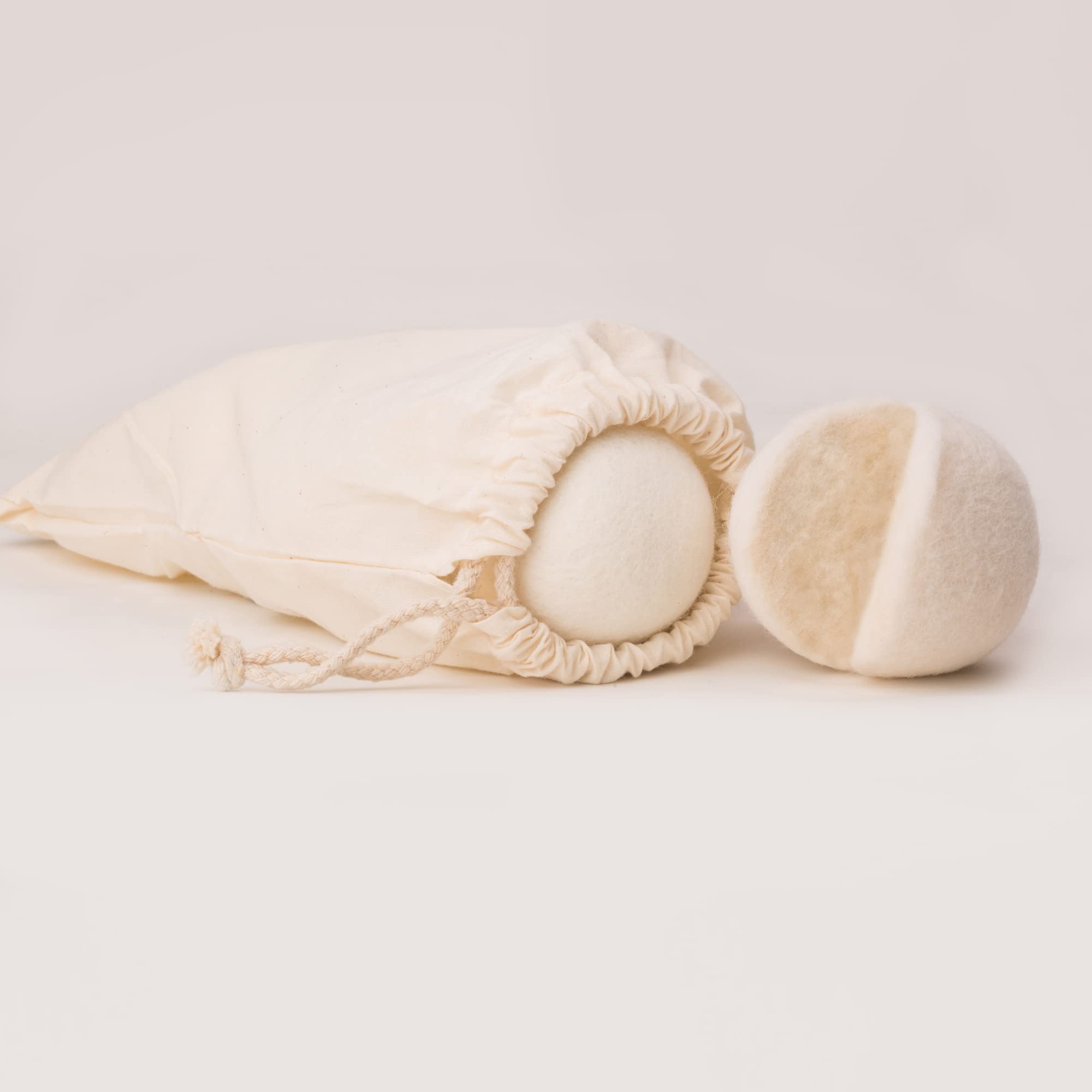 BABL LIFE Wool Dryer Balls-Pack of 6 XL,Premium Reusable New Zealand Natural Fabric Softener,Saves Drying Time, Handmade,Upgraded Version(Made of The Latest Shearing)-3 Inch