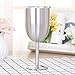 Stainless Steel Wine Glasses, 1 Pcs 10oz 400ml Vacuum 304 Stainless Steel Cocktail Glass Wine Goblet Glass Great for Daily, Camping & Picnics Silver
