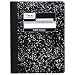 Mead Composition Notebook, Comp Book, Wide Ruled Paper, 100 Sheets, 9-3/4" x 7-1/2", Classic Black Marble (09910) primary