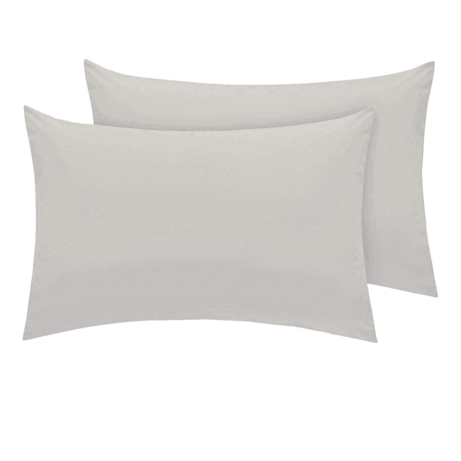 Pizuna 100% Cotton Housewife Pillowcases 2 Pack Off White 48x74cm, 400 Thread Count Long Staple Combed Cotton Pillow Cover, Sateen Weave Standard Housewife Pillowcase (Cotton Pillowcase Pack of 2)
