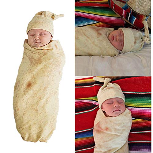 newborn receiving blanket and hat set