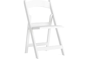 Flash Furniture Hercules™ Series Folding Chair - White Resin - 1000LB Weight Capacity Comfortable Event Chair - Light Weight Folding Chair