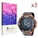 Lamshaw Screen Protector, 9H Tempered Glass Screen Protector for CASIO Smart Watch WSD-F20 Protrek Smart (Glass)