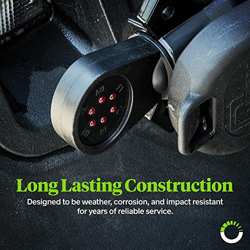 image for ONLINE LED STORE 7-Way Blade Trailer Wiring Tester [Nickel-Plated Copp