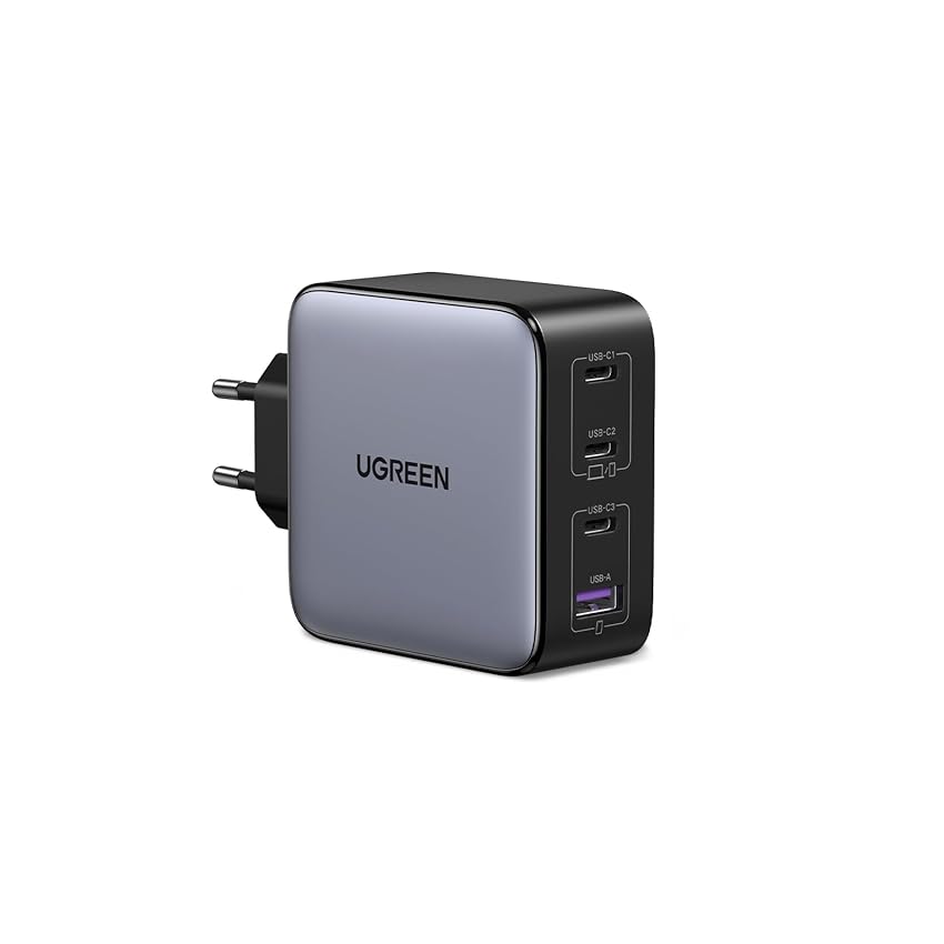 UGREEN 100W Caricatore GaN Type C Multiplo Porte, Caricabatterie USB da Muro Compatibile