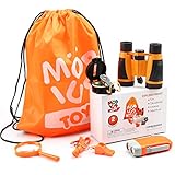 Outdoor Explorer Kit for Toddlers & Kids - Backyard Adventure Safari Kit Playset for Boys and Girls, Educational Camping Gear Gift Set Present with Toy Binoculars, Magnifying Glass, Backpack