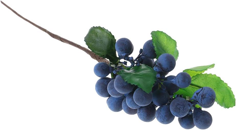 Junlinto,Bunch Lifelike Artificial Blueberry Fake Fruit Display Home Party Decoration