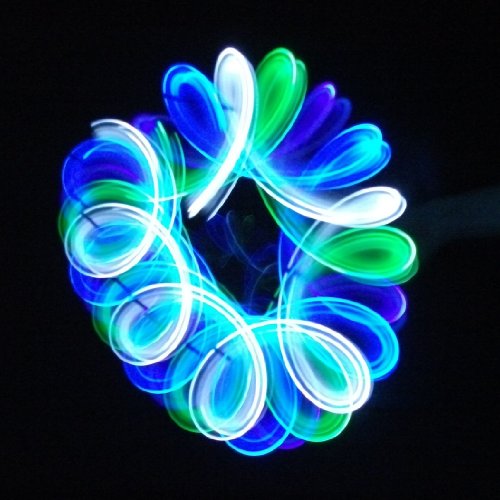 GloFX 8-LED Double Rave Orbit: X Dual Light Assorted Colors