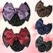 Shuohu Women Pro Bow Barrette Hair Clip Cover Bowknot Bun Snood Hairnet