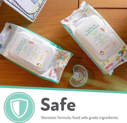 Dr. Talbot's Pacifier and Teether Wipes Naturally Inspired with Citroganix, Vanilla Milk, 48 Count, 1 Pack