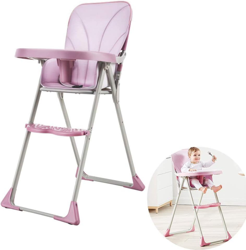 lzpq Folding Portable High Chair, Seat with Tray for Baby,Height Adjustable,for Babies and