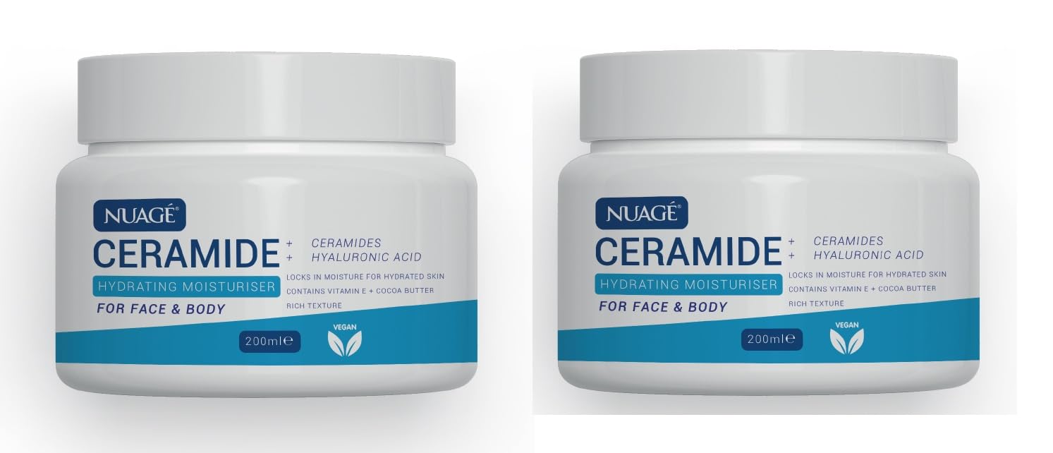 Ceramide Hydrating Face & Body Vegan Cream | Hyaluronic Acid Vitamin E Cocoa Butter | Rich and Nourishing Face & Body Cream (2)