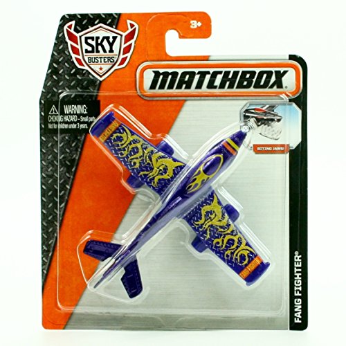 FANG FIGHTER (Purple) * MBX SKY BUSTERS * 2015 MATCHBOX Sky Busters Series Aircraft
